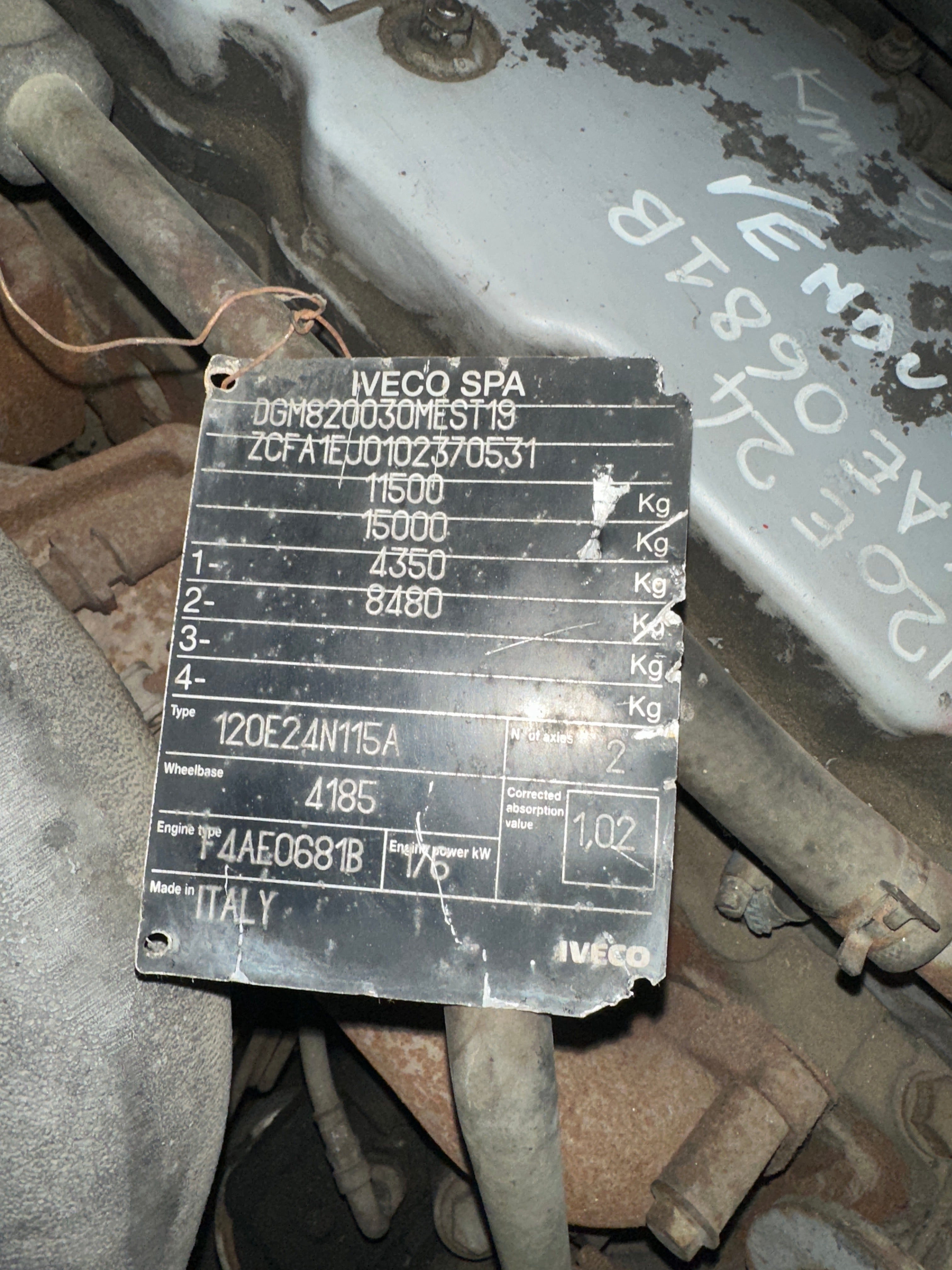 Motore Iveco 120E24 tipo Tector 6 cil