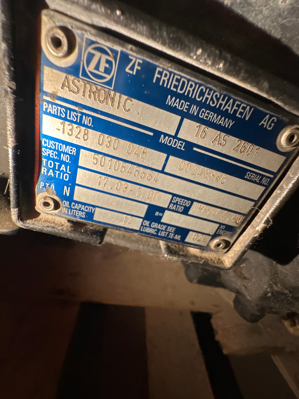Cambio Iveco stralis ZF-Astronic 16AS2601 usato