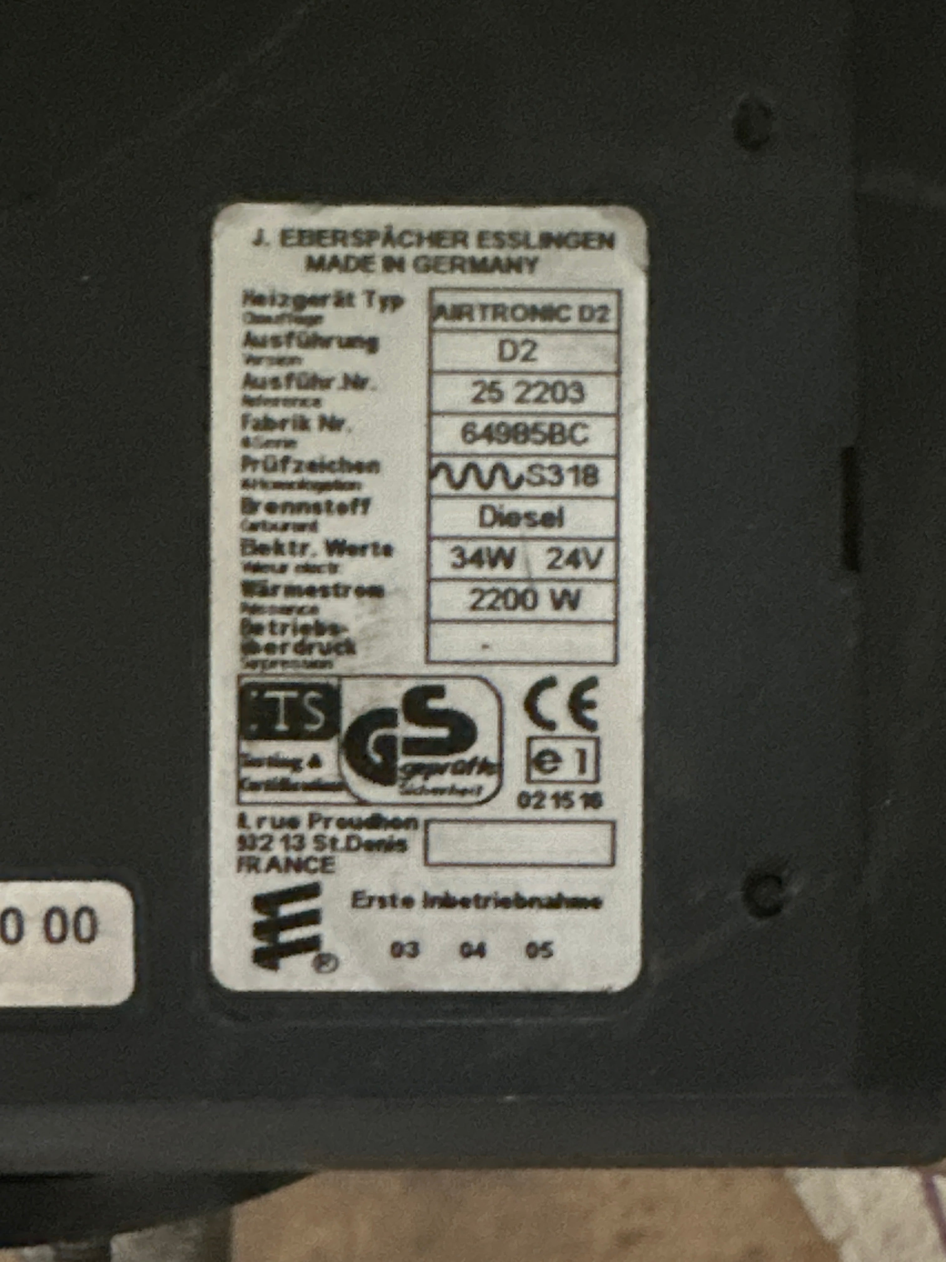 Webasto Airtronic D2 usato