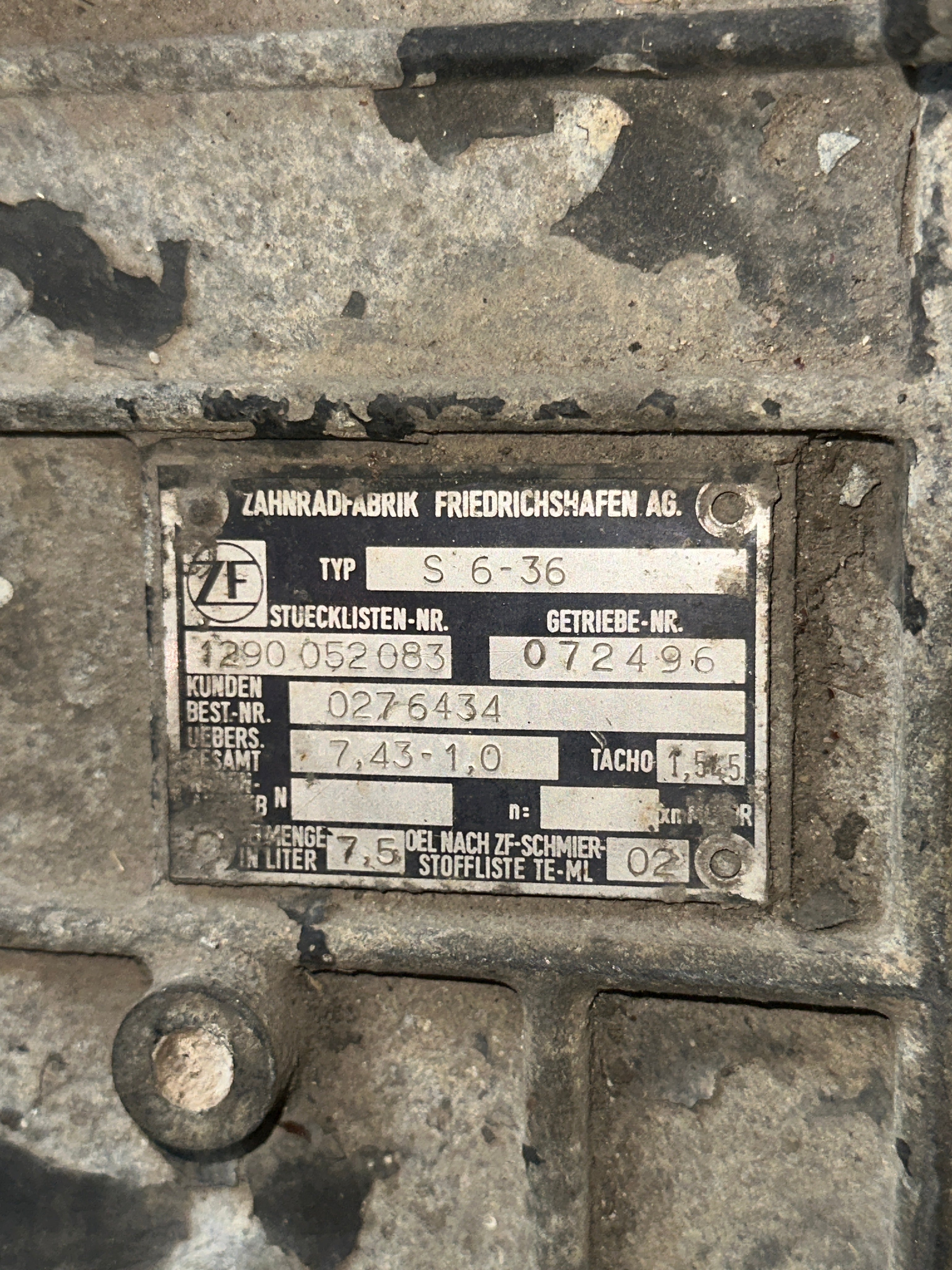 Cambio DAF tipo ZF USATO