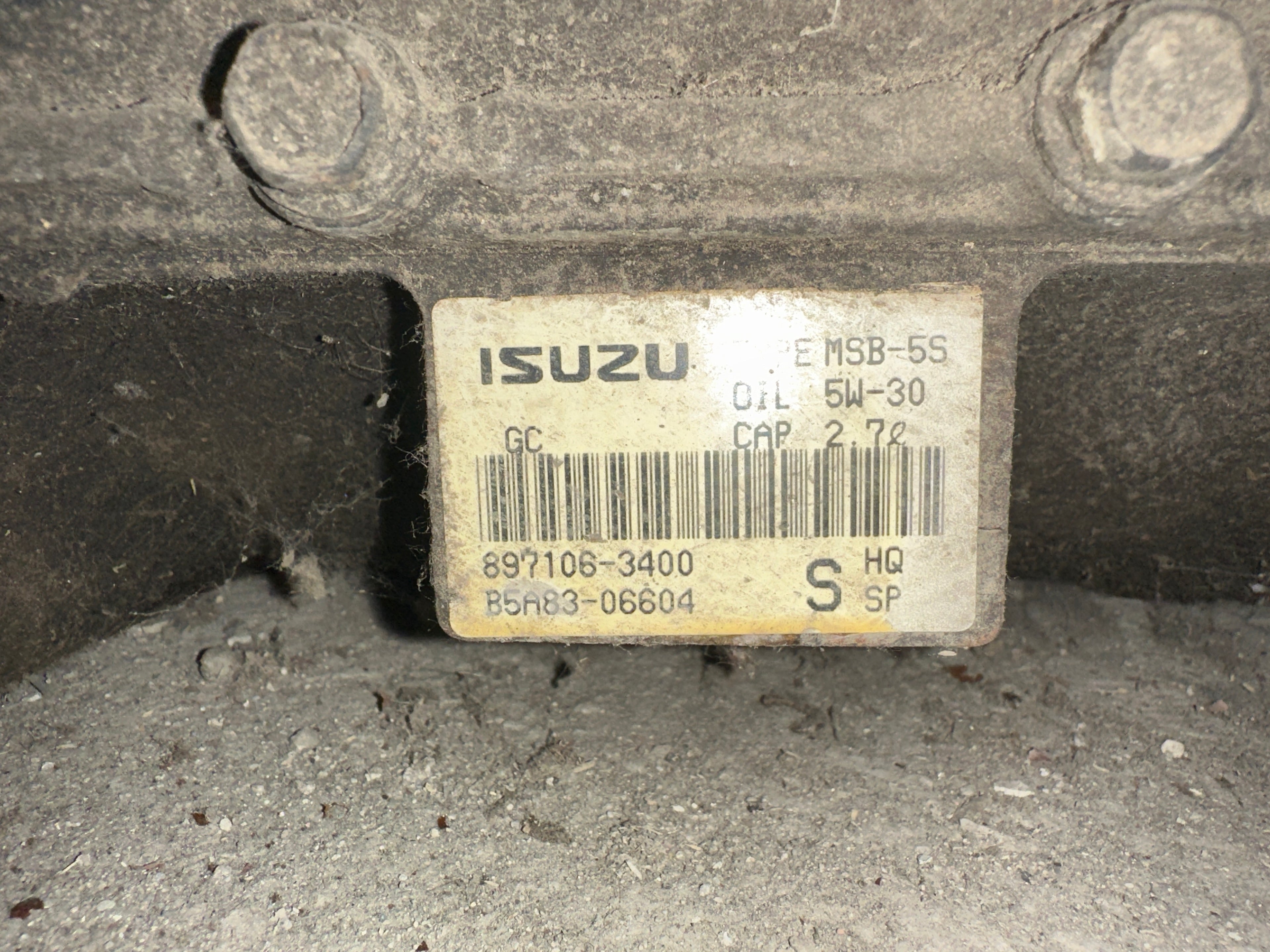 Cambio tipo Isuzu 3000
